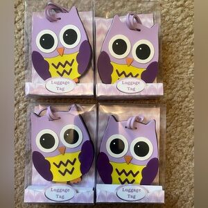 Purple Owl Luggage Tags (4)